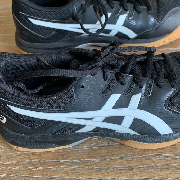 ASICS WOMENS BLACK AND WHITE GEL ROCKET VOLLEYBALL SHOES SIZE 7-1/2 US - Picture 5 of 11